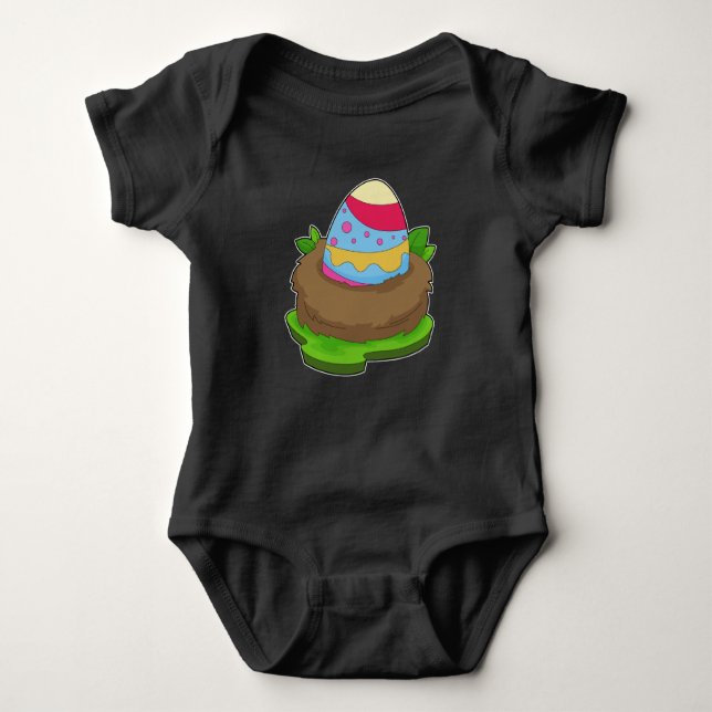 Easter Easter egg Nest Baby Bodysuit (Front)