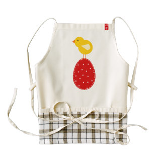 Easter egg an chicken cartoon zazzle HEART apron