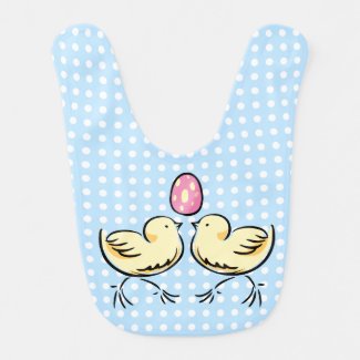 Easter Egg and Chicks Baby Bib