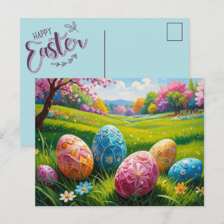 Easter Egg Art Postcard