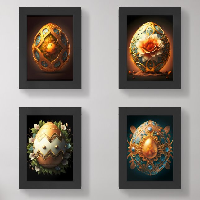 Easter Egg Art Wall Art Sets (Front)
