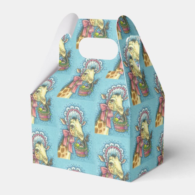EASTER EGG BASKET GIRAFFE, GABLE FAVOR BOX Repeat (Front Side)