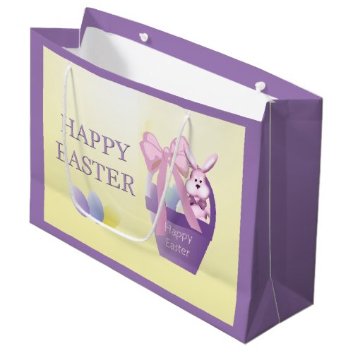 Easter Egg Basket Girl Bunny Large Gift Bag