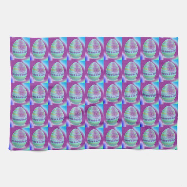 Easter Egg Blues Towel (Horizontal)