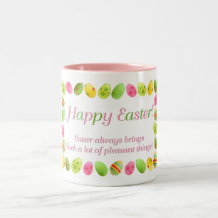 Easter Egg Border - Happy Easter Mug
