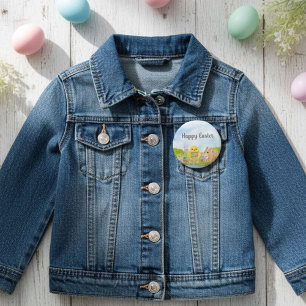 Easter Egg Brunch Chick Easter Bunny Party Button