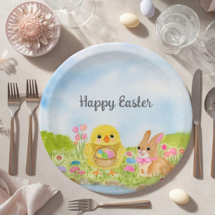  Easter Egg Brunch Chick Easter Bunny Party Paper Plates