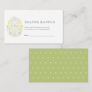 Easter Egg Bunny Baby Shower Diaper Raffle Ticket Enclosure Card