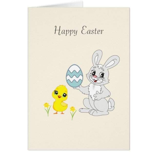 Easter Egg & Bunny  Cards (Front)