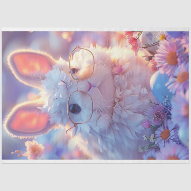 Easter Egg Bunny Decoupage  Tissue Paper (Front)