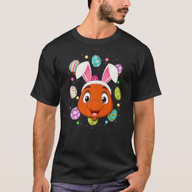 Easter Egg Bunny Ear Ant Face Easter Sunday T-Shirt (Front)