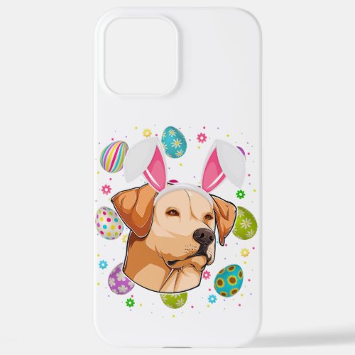 easter egg bunny ear labrador retriever dog face e iPhone 12 pro max case