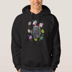 Easter Egg  Bunny Ear Manatee Face Easter Sunday Hoodie