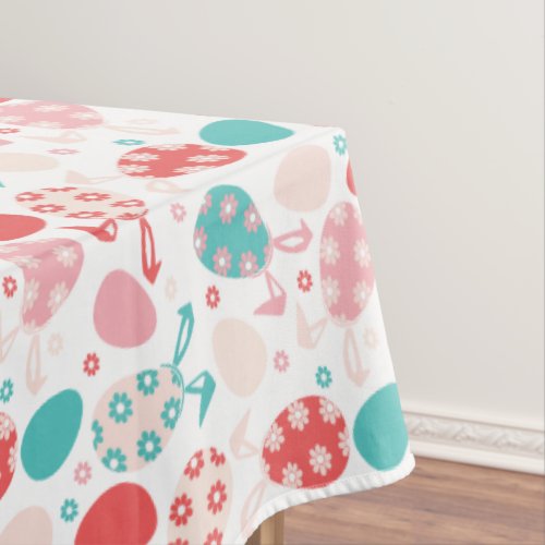 Easter Egg Bunny Ears Pattern Tablecloth