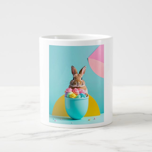easter egg bunny giant coffee mug (Front)