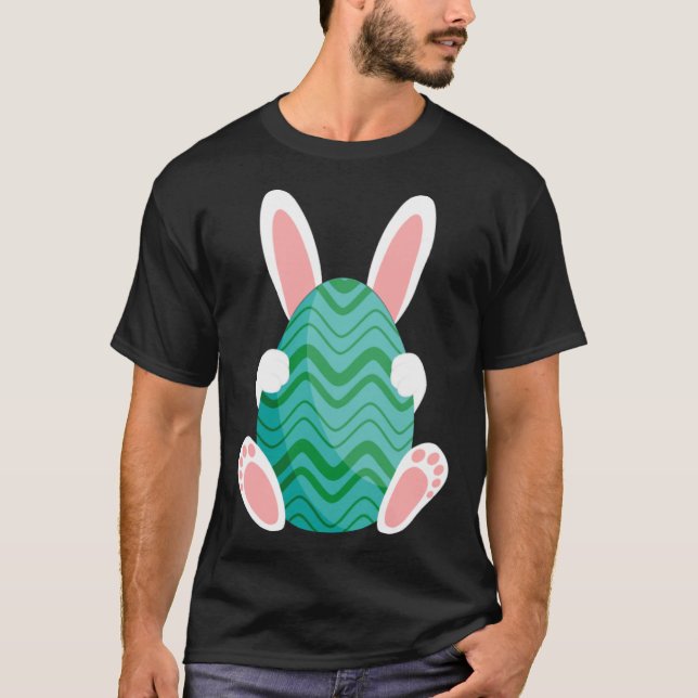 Easter Egg Bunny Happy Easter Day Egg Hunting T-Shirt (Front)