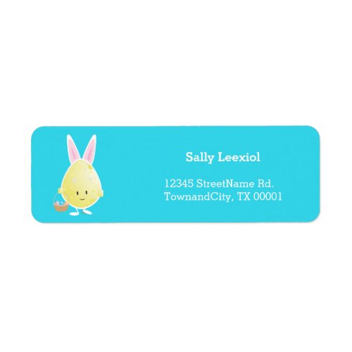 Easter Egg Bunny  Return Address Label