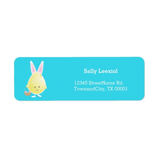 Easter Egg Bunny Return Address Label