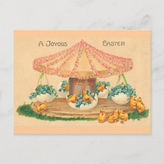 Easter Egg Carousel Vintage Easter Holiday Postcard