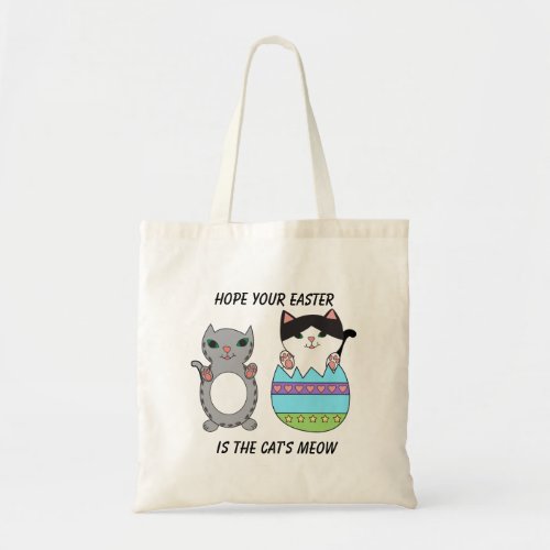 Easter Egg Cats Cute Funny Colorful Personalize Tote Bag