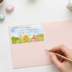  Easter Egg Chick Easter Bunny Party Label