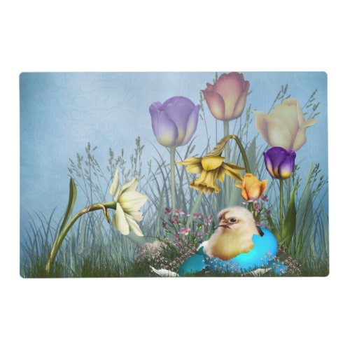 Easter Egg Chicken Laminated Placemat