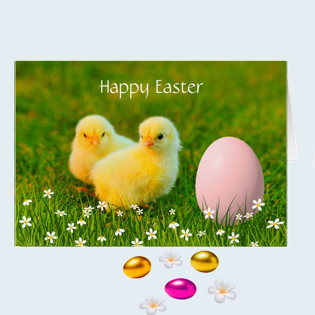 Easter Egg & Chicks with Flowers Cards (Creator Uploaded)