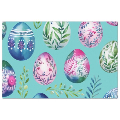 Easter Egg Collage in Bright Colors Tissue Paper