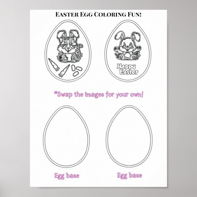 Easter Egg Coloring Fun!  Poster (Front)