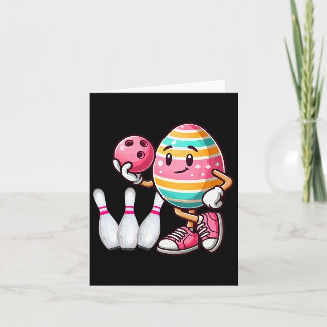 Easter Egg Colourful Costume Bowling Player Team L Card (Front)