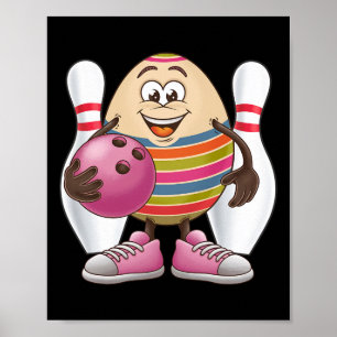 Easter Egg Colourful Costume Bowling Player Team L Poster