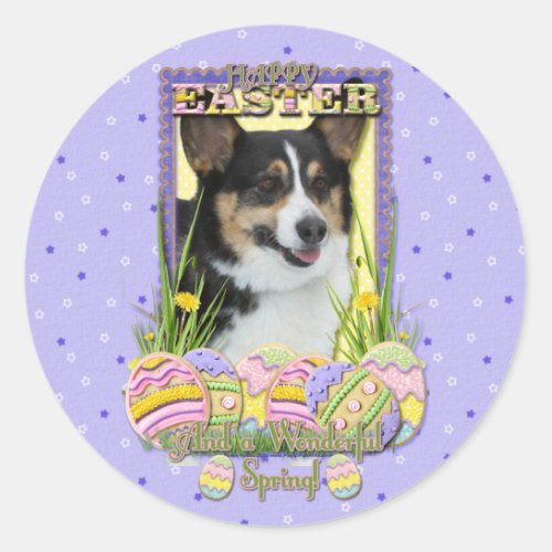 Easter Egg Cookies _ Corgi Classic Round Sticker