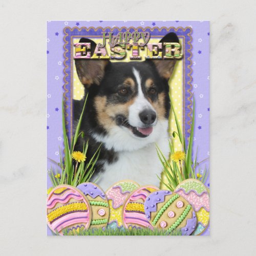 Easter Egg Cookies _ Corgi Holiday Postcard
