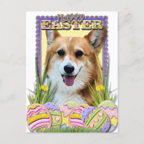 Easter Egg Cookies _ Corgi Holiday Postcard