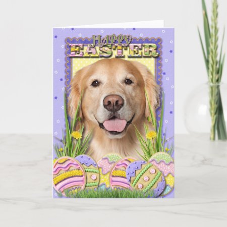 Easter Egg Cookies - Golden Retriever - Corona Holiday Card