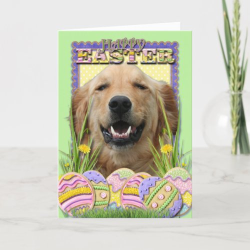 Easter Egg Cookies  Golden Retriever Holiday Card
