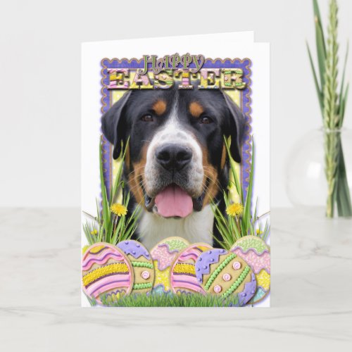 Easter Egg Cookies  Greater Swiss Mountain Dog Holiday Card