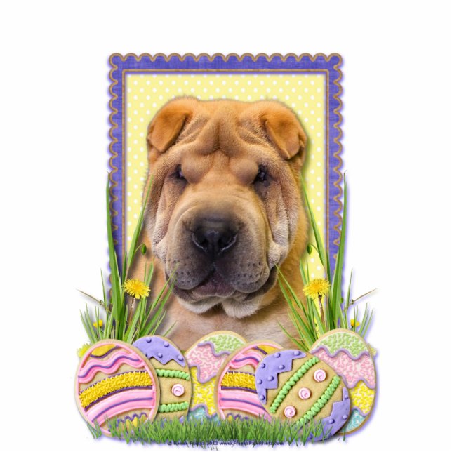 Easter Egg Cookies - Shar Pei Cutout (Front)