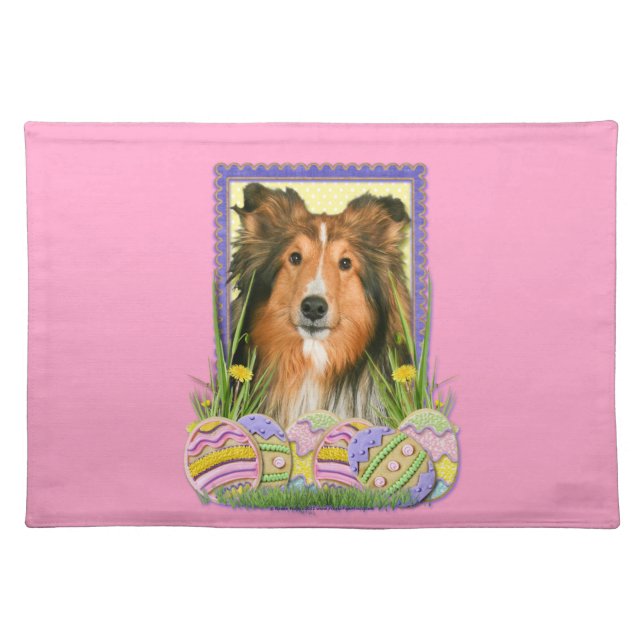Easter Egg Cookies - Sheltie Placemat (Front)