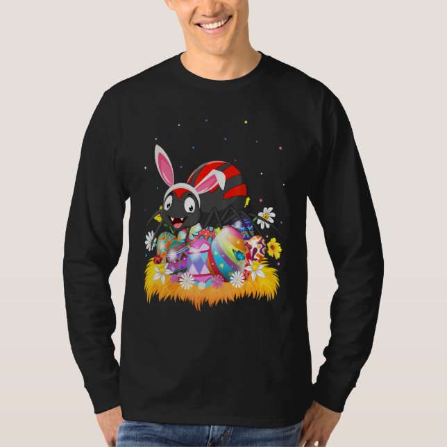 Easter Egg Cute Spider Easter Sunday T-Shirt (Front)