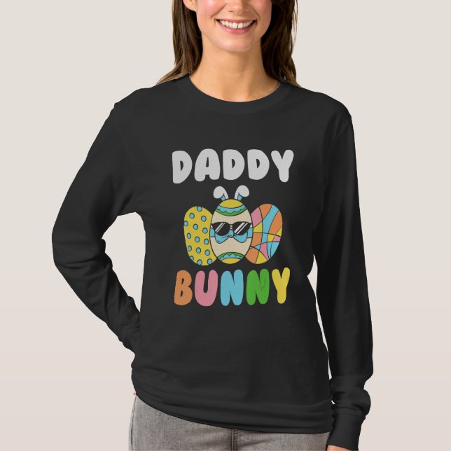 Easter Egg Daddy Bunny Matching Family T-Shirt (Front)