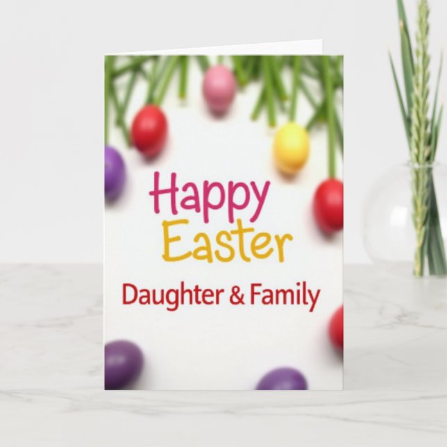 Easter Egg Daughter Family Card (Front)