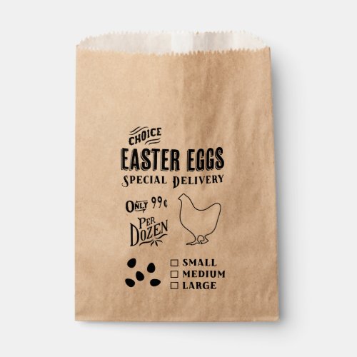 Easter Egg Delivery Bag Egg Receipt Vintage Style Favor Bag