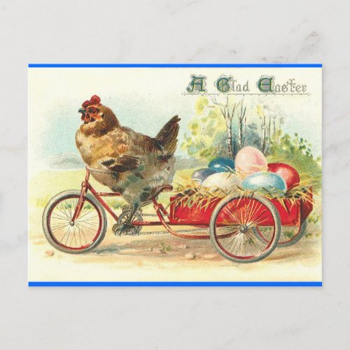 Easter Egg delivery service Holiday Postcard