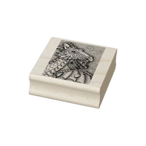 EASTER EGG DRAGON FANTASY RUBBER STAMP