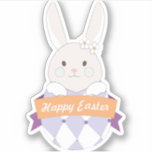 Easter Egg. Easter bunny.Happy Easter Sticker