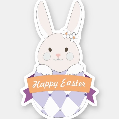 Easter Egg Easter bunnyHappy Easter Sticker