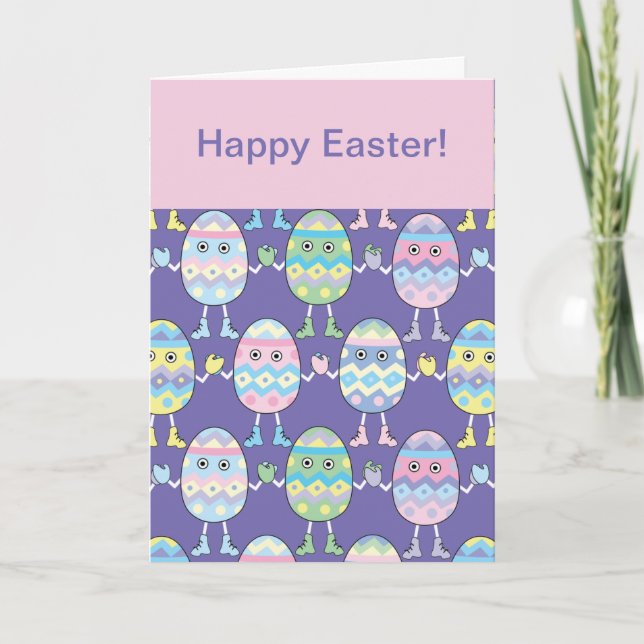 Easter Egg Eggheads Card (Front)