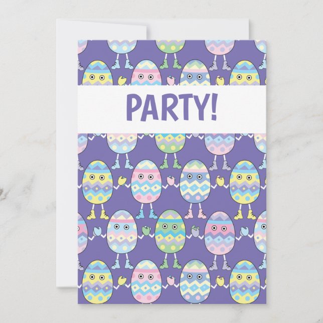 Easter Egg Eggheads Invitation (Front)