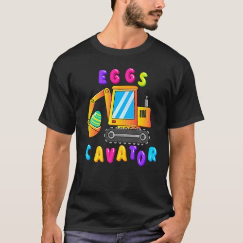 Easter Egg Eggscavator Hunt Excavator Hunting Egg T_Shirt